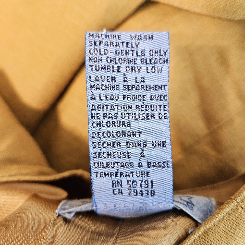 Cambridge Dry Goods Vest Women's Size S Tan Linen Blend Embroidered Floral - Picture 10 of 11